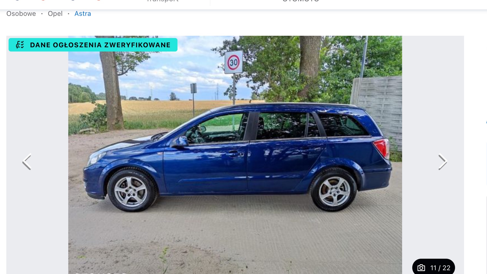 Opel Astra z ogłoszenia