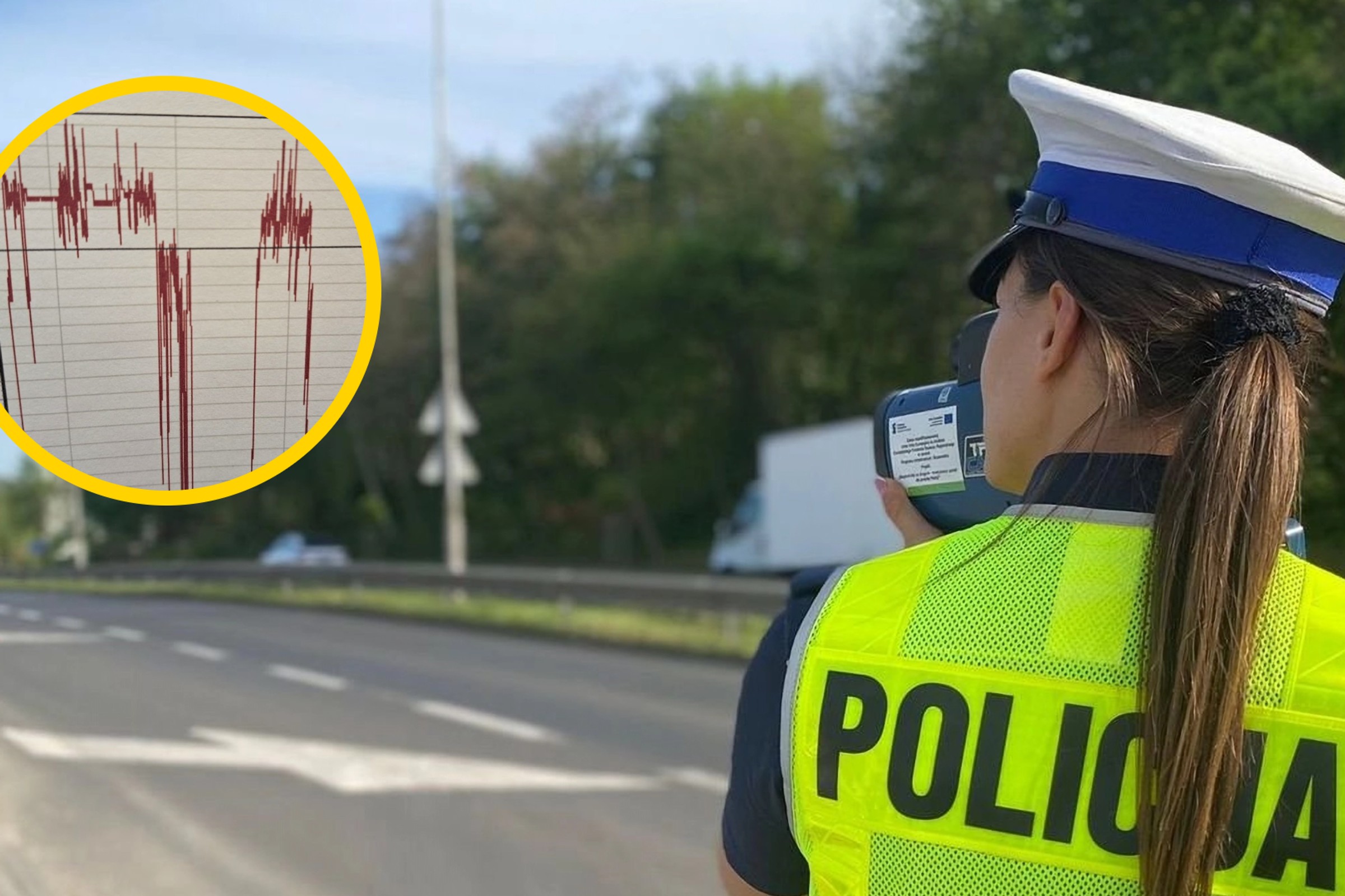 Policjanci nie wierzyli w ten wykres. "Zestawem ciężarowym" pędził 120 km na godz.