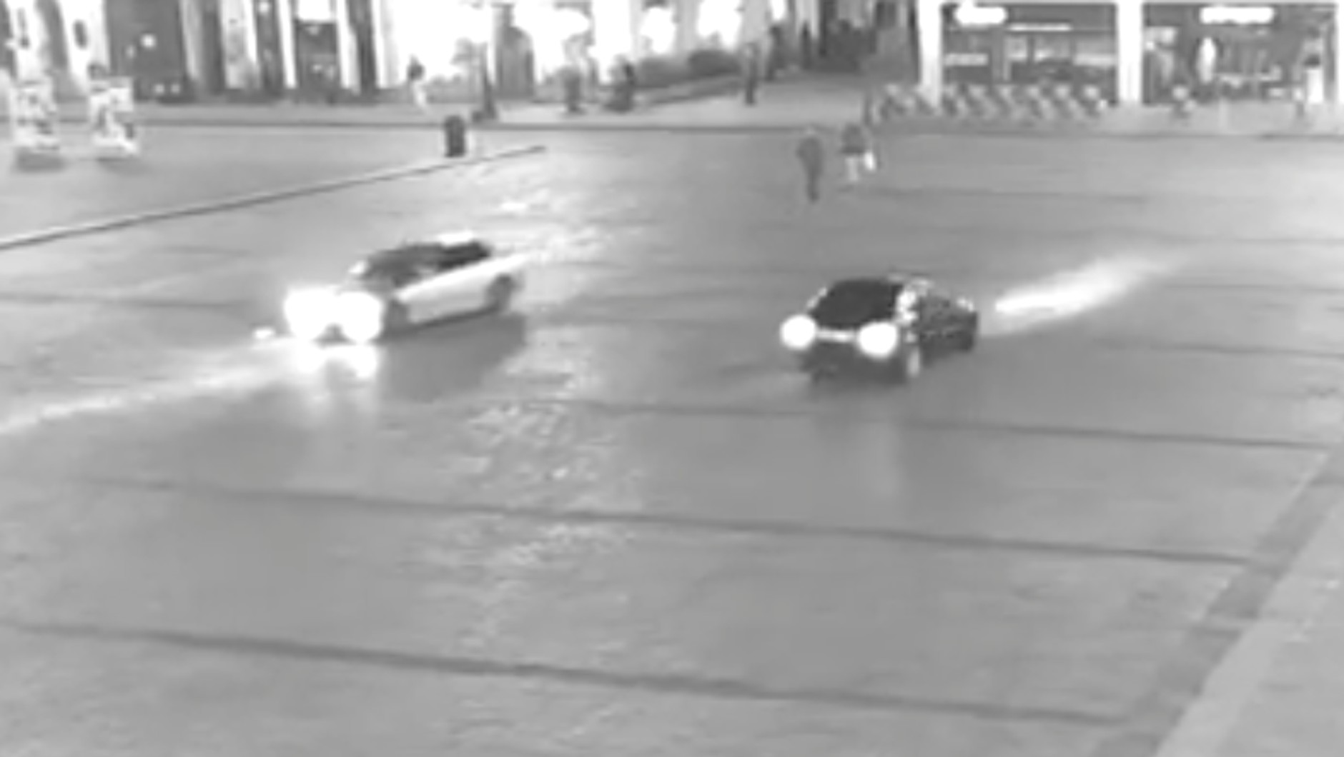 Drifting na bydgoskim rynku, fot. policja.pl