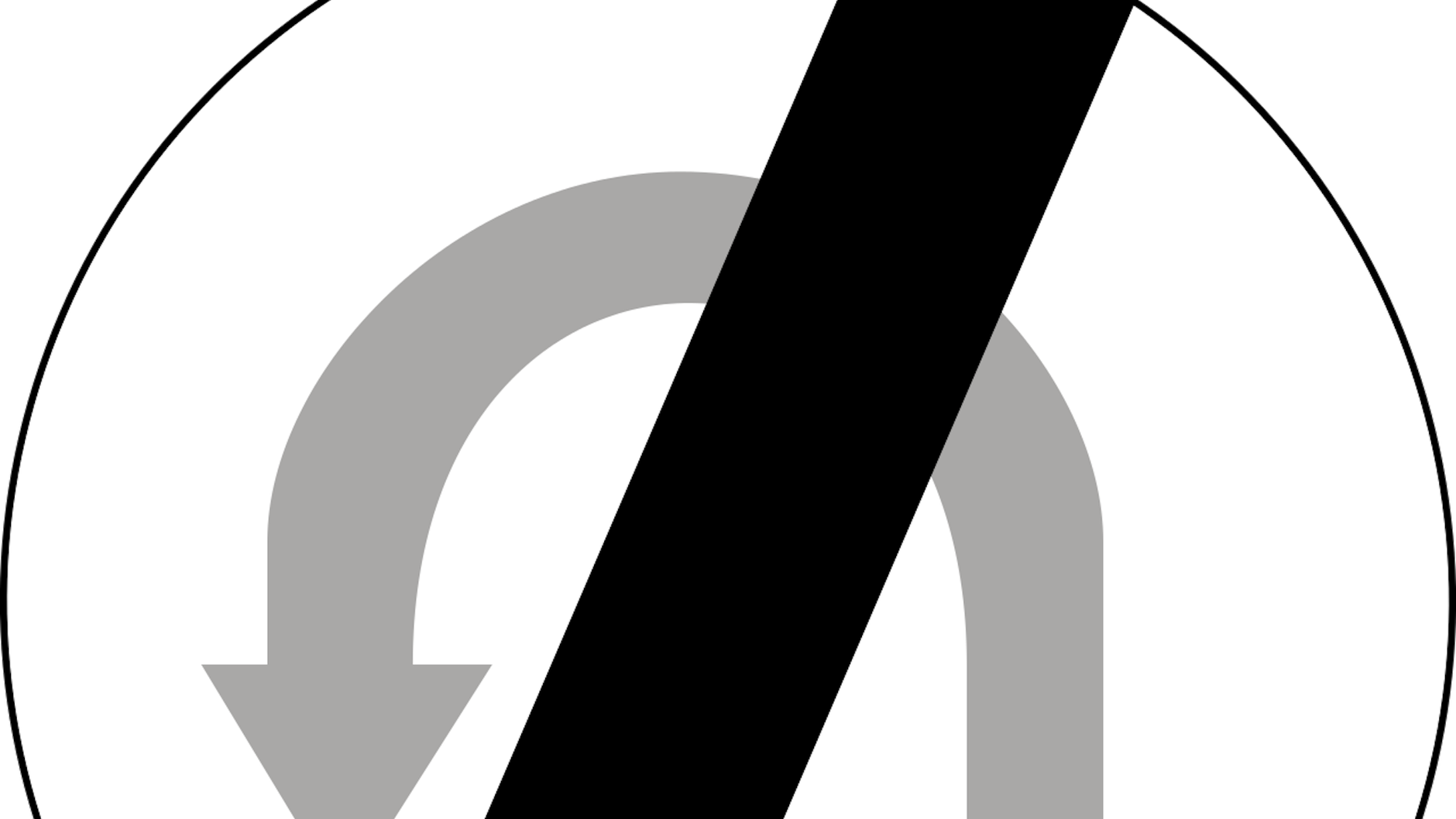 Koniec zakazu zawracania (znak B-24)