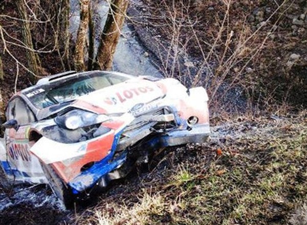 Rajd Monte Carlo 2014: Kubica zdemolował Fiestę (II. dzień)