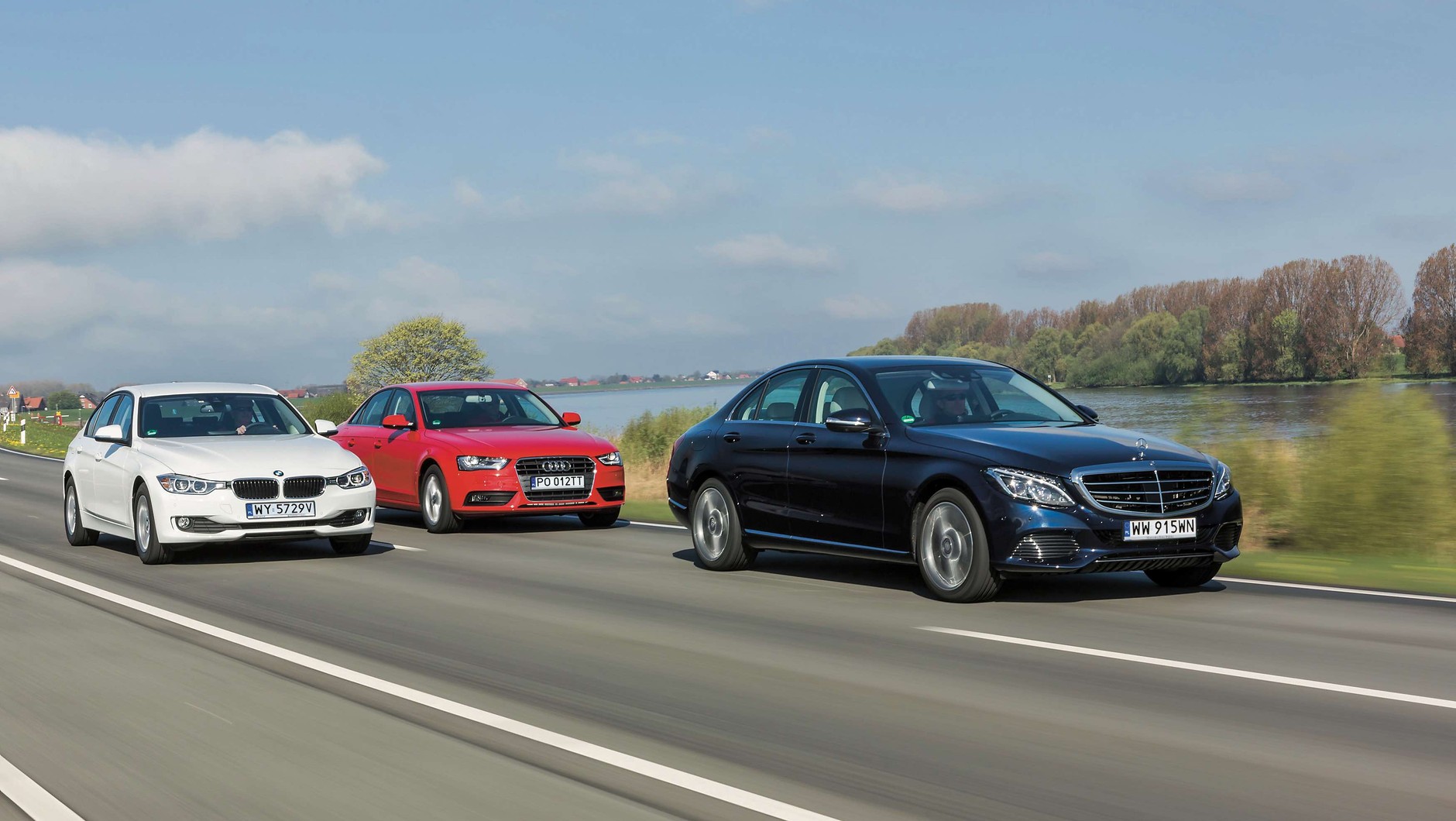 Audi A4 III (2007-15), BMW serii 3 VI (2012-19), Mercedes klasy C IV (2014-21)