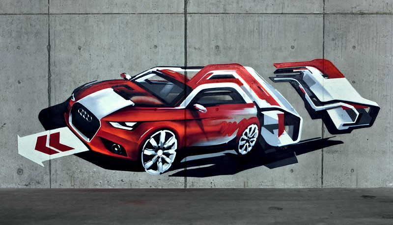 Audi A1: tym razem jako graffiti (wideo)