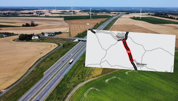 Autostrada A1 pomiędzy Toruniem i Włocławkiem będzie szersza. Rozstrzygnięto przetarg