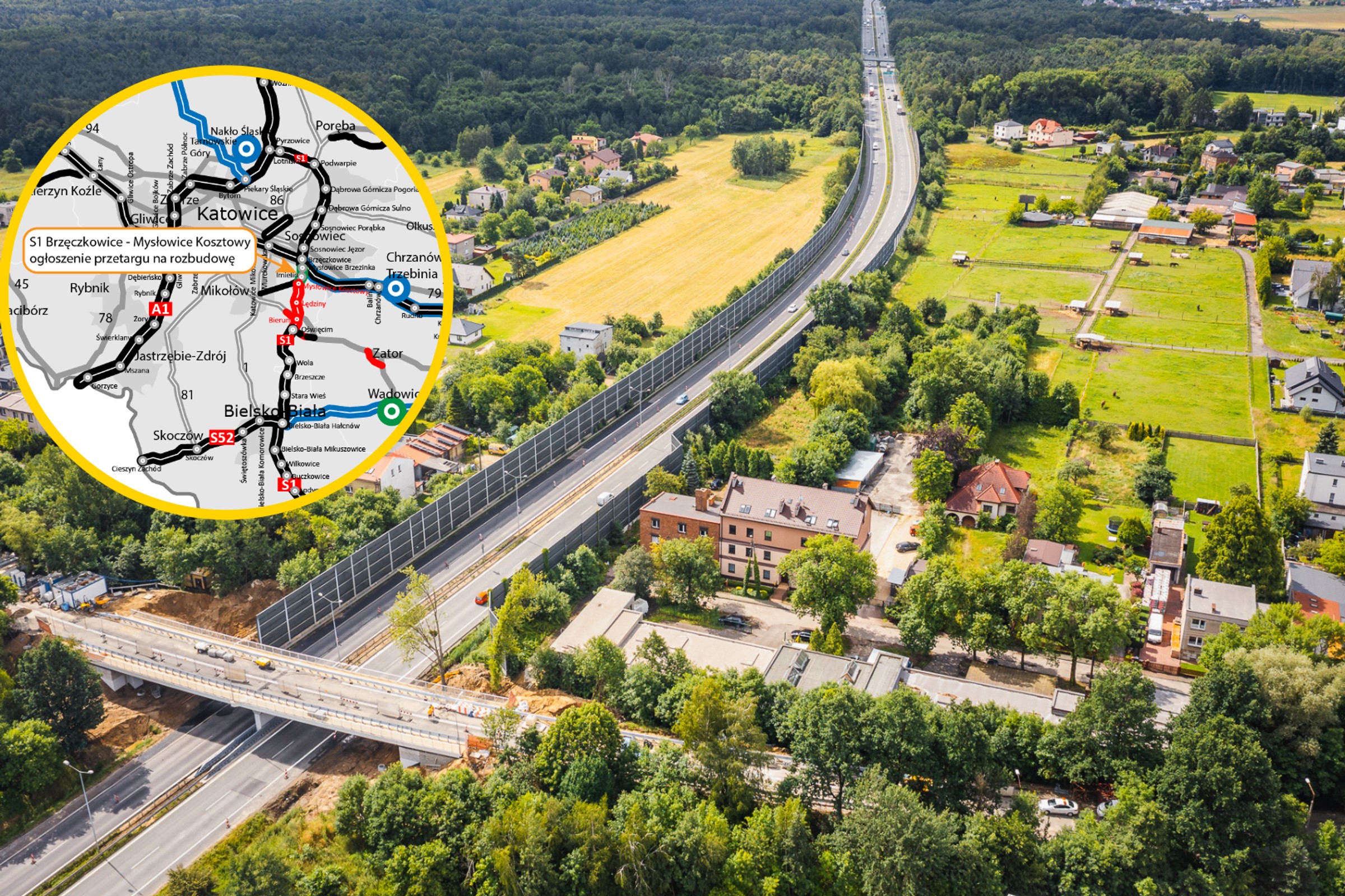 Śląski odcinek S1 do rozbudowy. W grze są dwa warianty