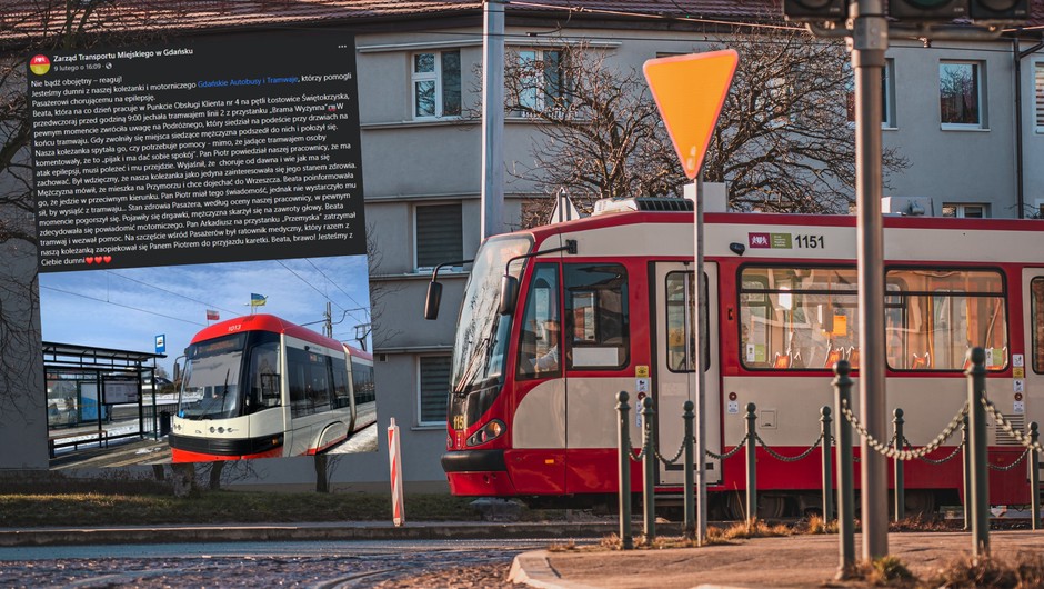 Pracowniczka gdańskiego ZTM uratowała mężczyznę chorego na epilepsję (screen: ZarzadTransportuMiejskiegowGdansku /Facebook)