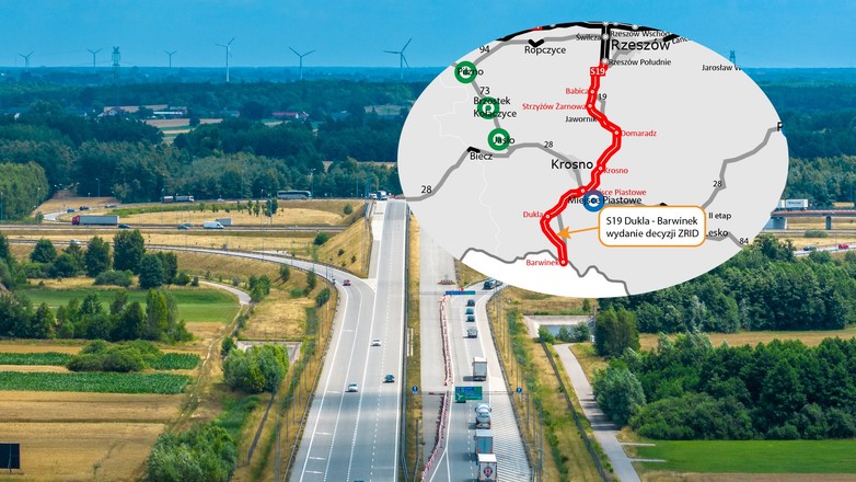 S19 Dukla - Barwinek mapa