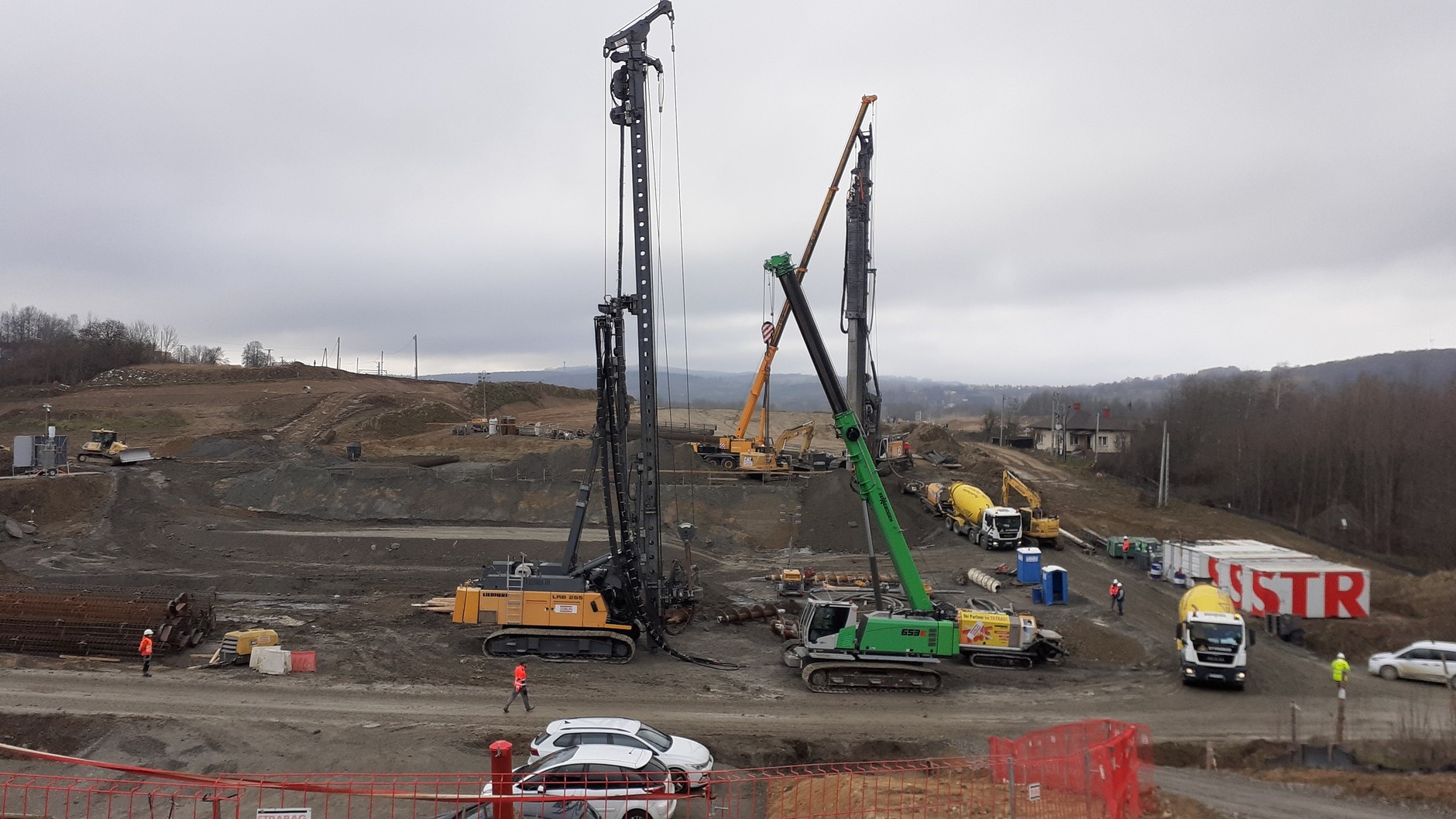 Prace na budowie drogi S19 (odcinek Miejsce Piastowe — Dukla)