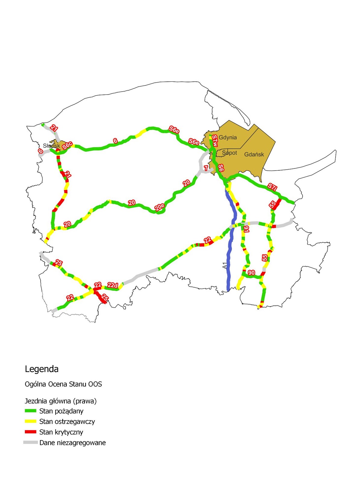 Stan dróg w Polsce - woj. pomorskie