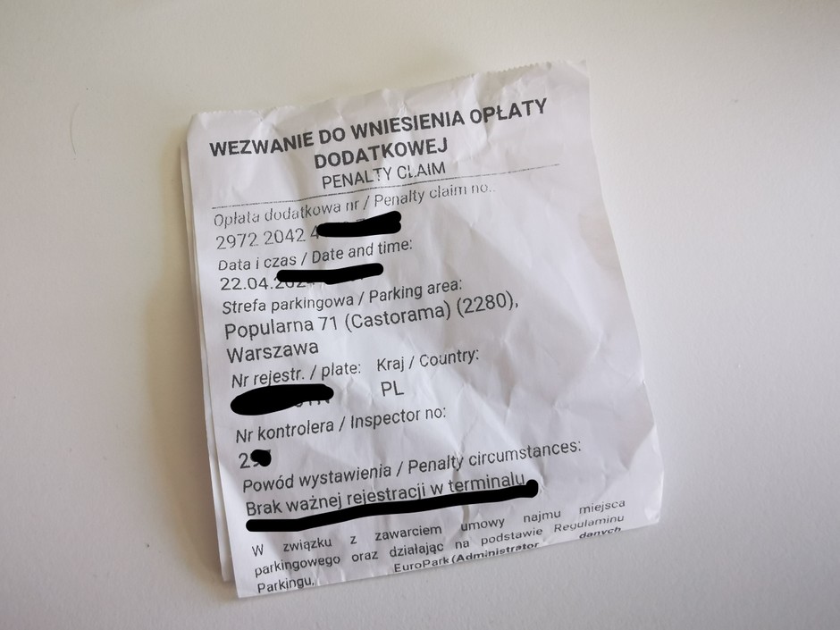Bilecik karny – do zapłaty 190 zł