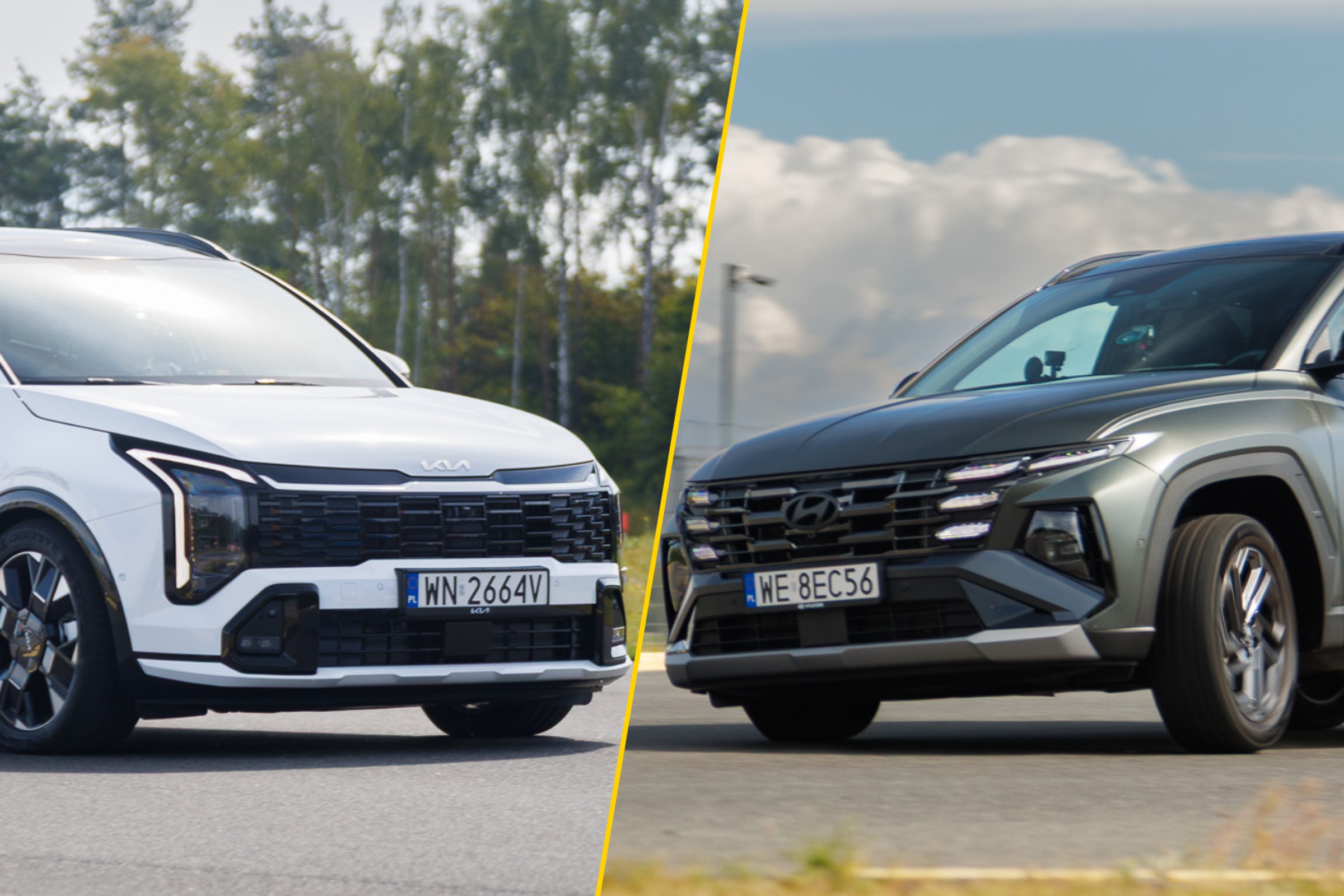 Wzięliśmy na tor ulubione SUV-y Polaków. Sportage ma AWD, a Tucson — FWD
