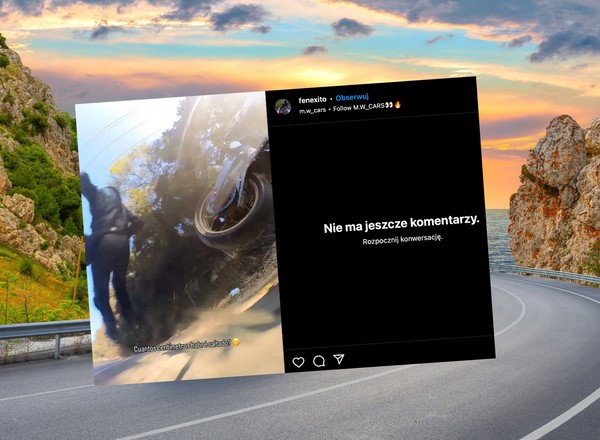 To był ułamek sekundy. Kierowca motocykla popełnił błąd, ale i tak może mówić o dużym szczęściu