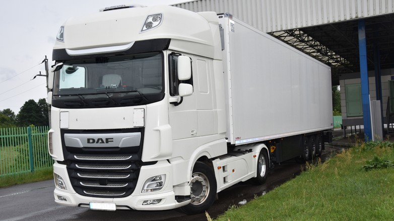 DAF z przerobionym numerem VIN na granicy z Białorusią
