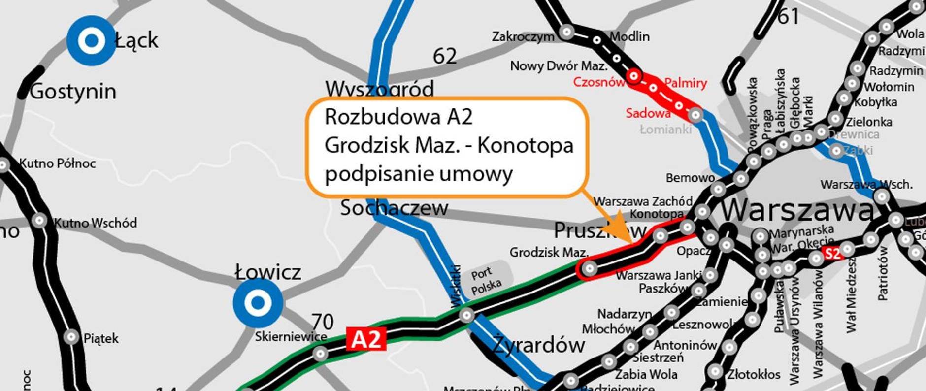 Autostrada A2 - rozbudowa o trzeci i czwarty pas
