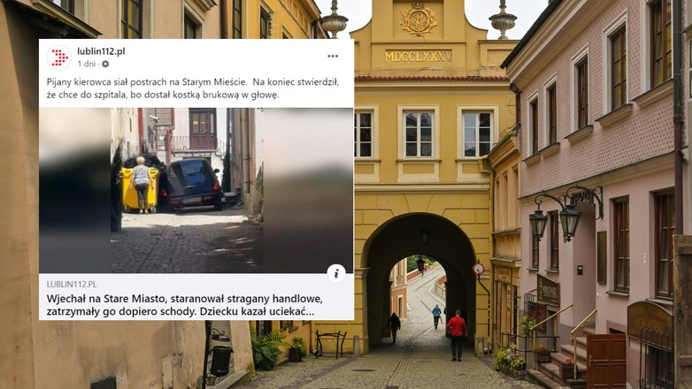 Wjechał pod zakaz. Wtedy zaczął się armagedon (fot. screen: facebook.com/@lublin112)