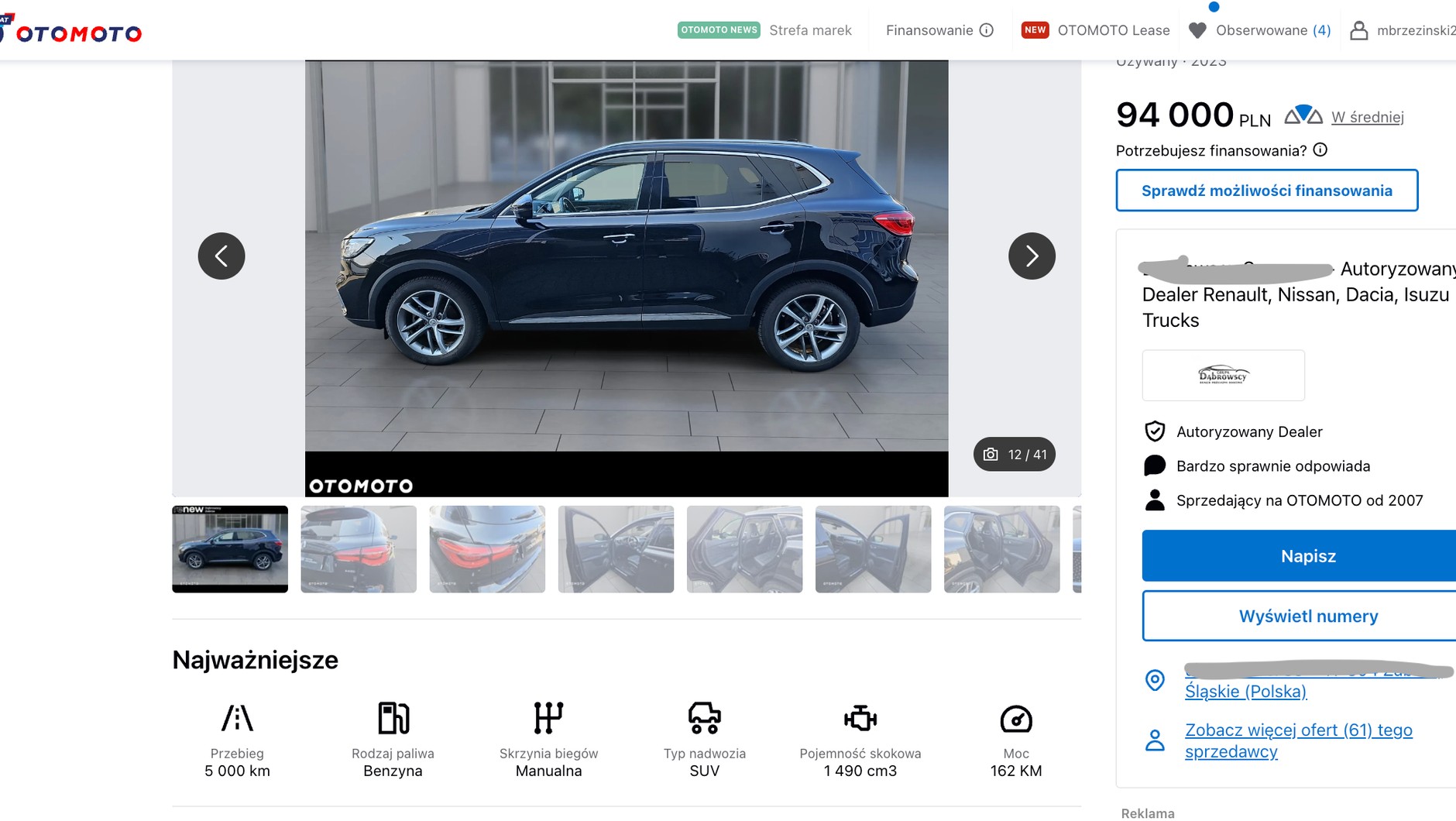 MG HS – używany, ale prawie nowy poniżej 100 tys. zł