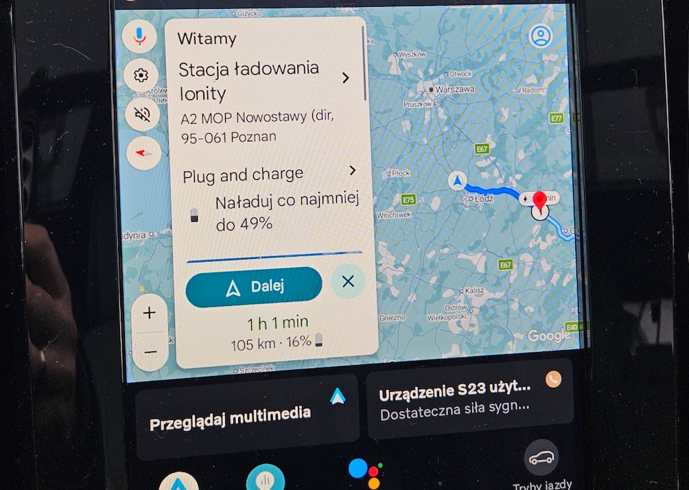 Zalecenia planera na pierwszym postoju.