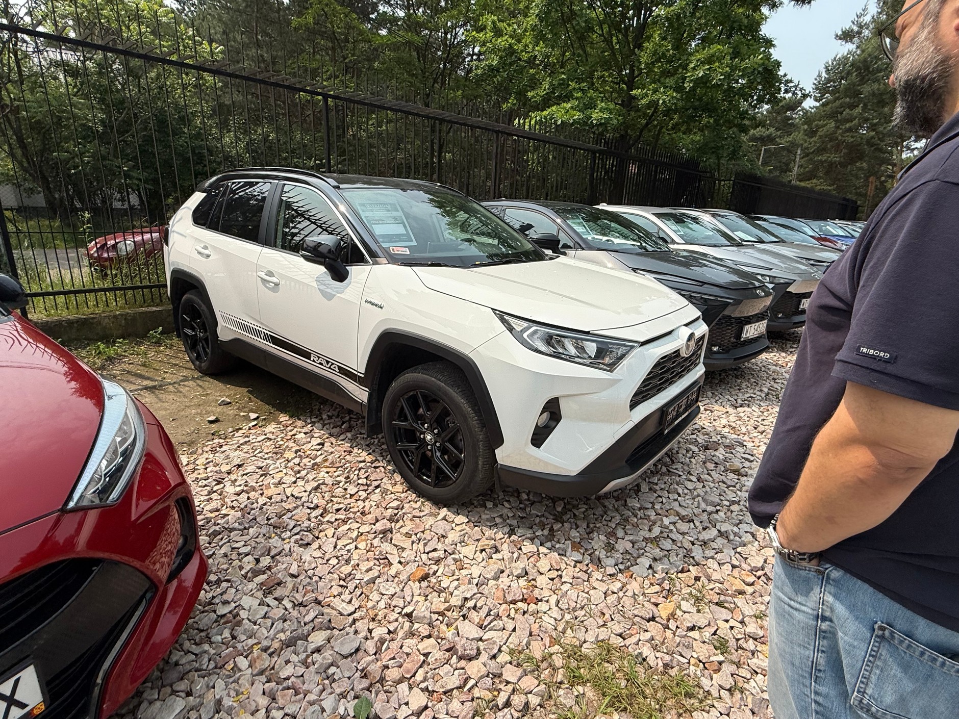 Używana Toyota RAV4 piątej generacji na parkingu dilerskim