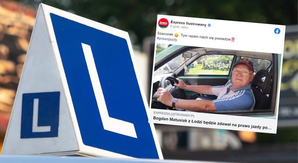 Pan Bogdan nie zdał egzaminu na prawo jazdy już 53 razy (screenshot/Facebook/@ExpressIlustrowany)