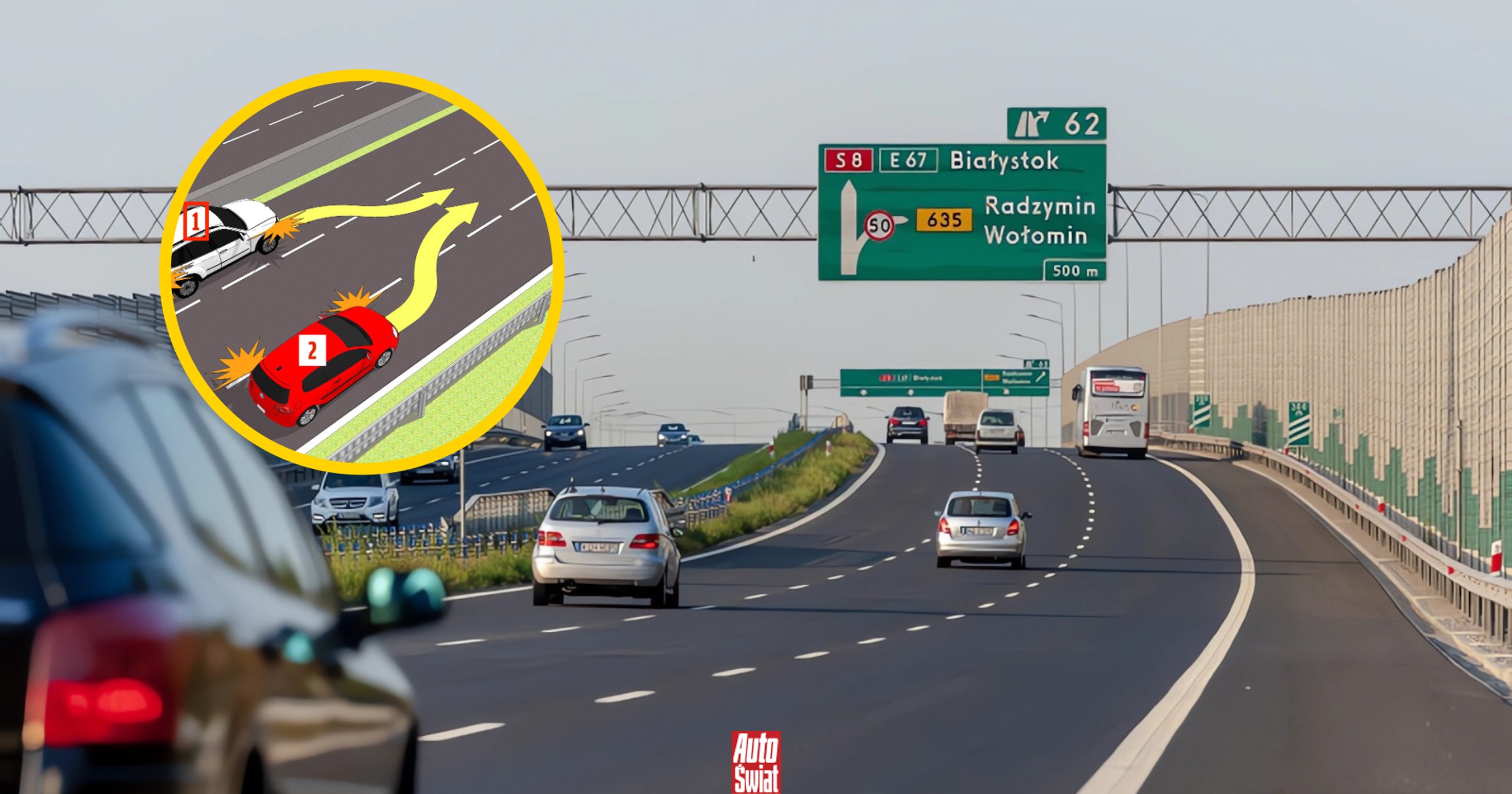 Dwóch kierowców zjeżdża na środkowy pas. Kto ma pierwszeństwo? To proste