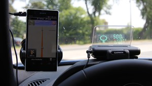 Garmin HUD: test projekcji na szybie