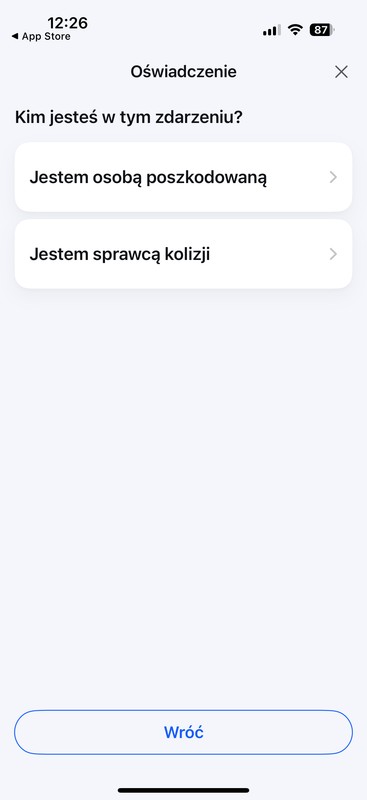 Funkcja mStłuczka w aplikacji mObywatel