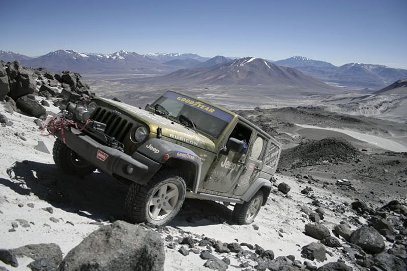 Jeepem Wrangler Unlimited Rubicon na wysokość 6646 m n. p. m.