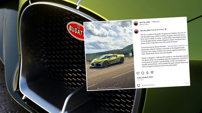 Unikatowe Bugatti Brouillard uchwycone na drodze