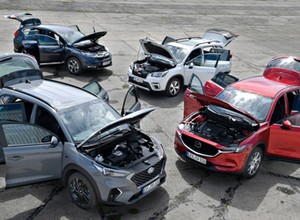 Japonia i Korea na starcie: Honda CR-V, Hyundai Tucson, Mazda CX-5 i Subaru Forester