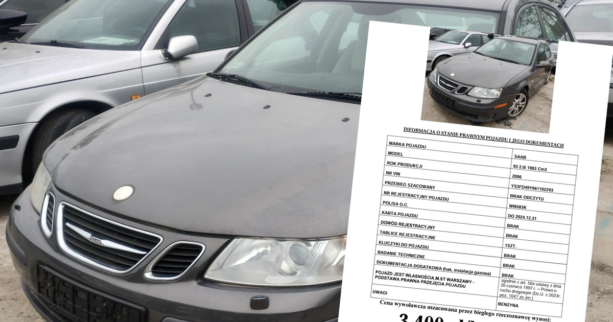 Jeden z samochodów oferowanych na sprzedaż przez warszawski ZDM