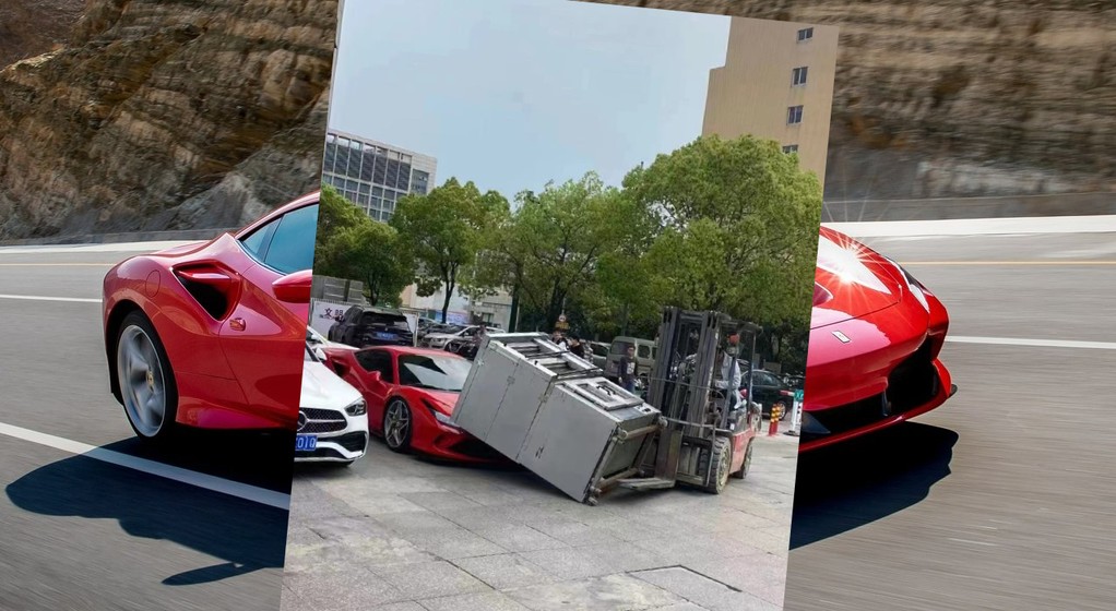Ferrari F8 Tributo zostało uszkodzone przez piec do pizzy