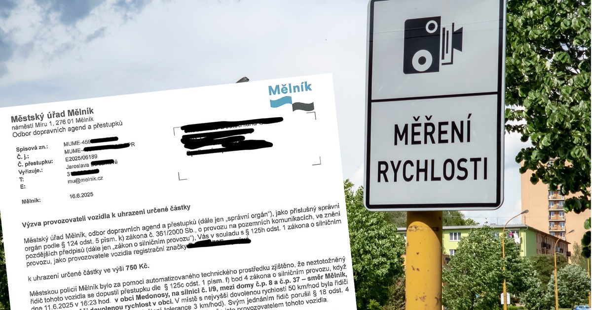 Pismo urzędowe z Czech w sprawie wykroczenia