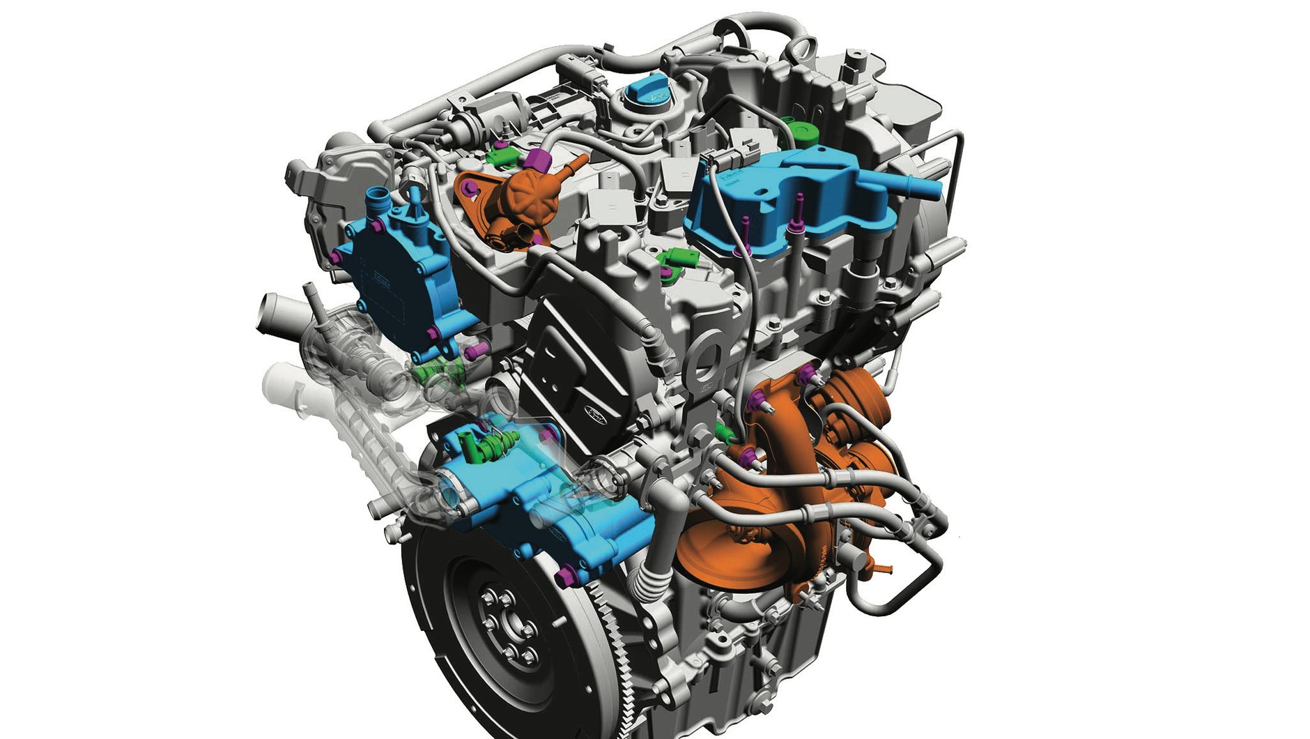 Silnikiem 1.0 Ecoboost zachwycano się od początku! Już w momencie wprowadzenia na rynek otrzymał tytuł „Best Engine of the Year”, a od 2012 do 2017 r. jednostka ta była uznawana za najlepszy napęd wśród silników do litra pojemności. To lekki motor, o kompaktowej budowie, cechujący się niskim tarciem wewnętrznym i dobrym wyważeniem. Niestety, ze względu na niewydajny układ chłodzenia po pokonaniu 100-120 tys. km dość często pękały głowice. W 2018 r. ogłoszono akcję naprawczą, która polegała na modyfikacji układu chłodzenia. W międzyczasie silnik poddano modernizacji technicznej, która miała definitywnie wyeliminować wszystkie choroby wieku dojrzewania, zmieniono także sposób napędu rozrządu – zamiast paska w kąpieli olejowej pojawił się łańcuch. Właśnie najnowsza wersja jednostki 1.0 Ecoboost o mocy 125 KM pracuje pod maską testowanego przez nas Focusa.