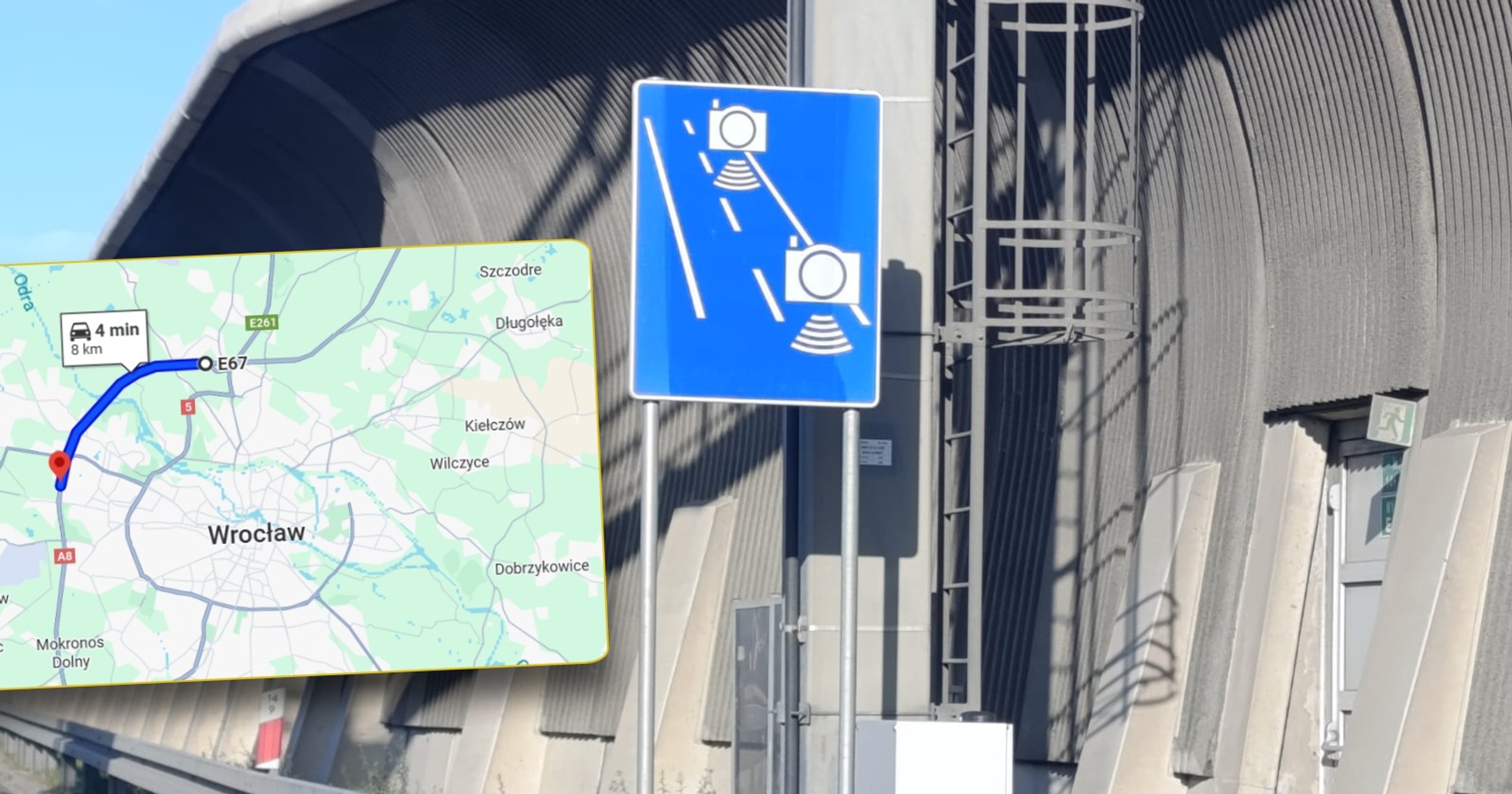 Nowy odcinkowy pomiar prędkości na AOW (A8)