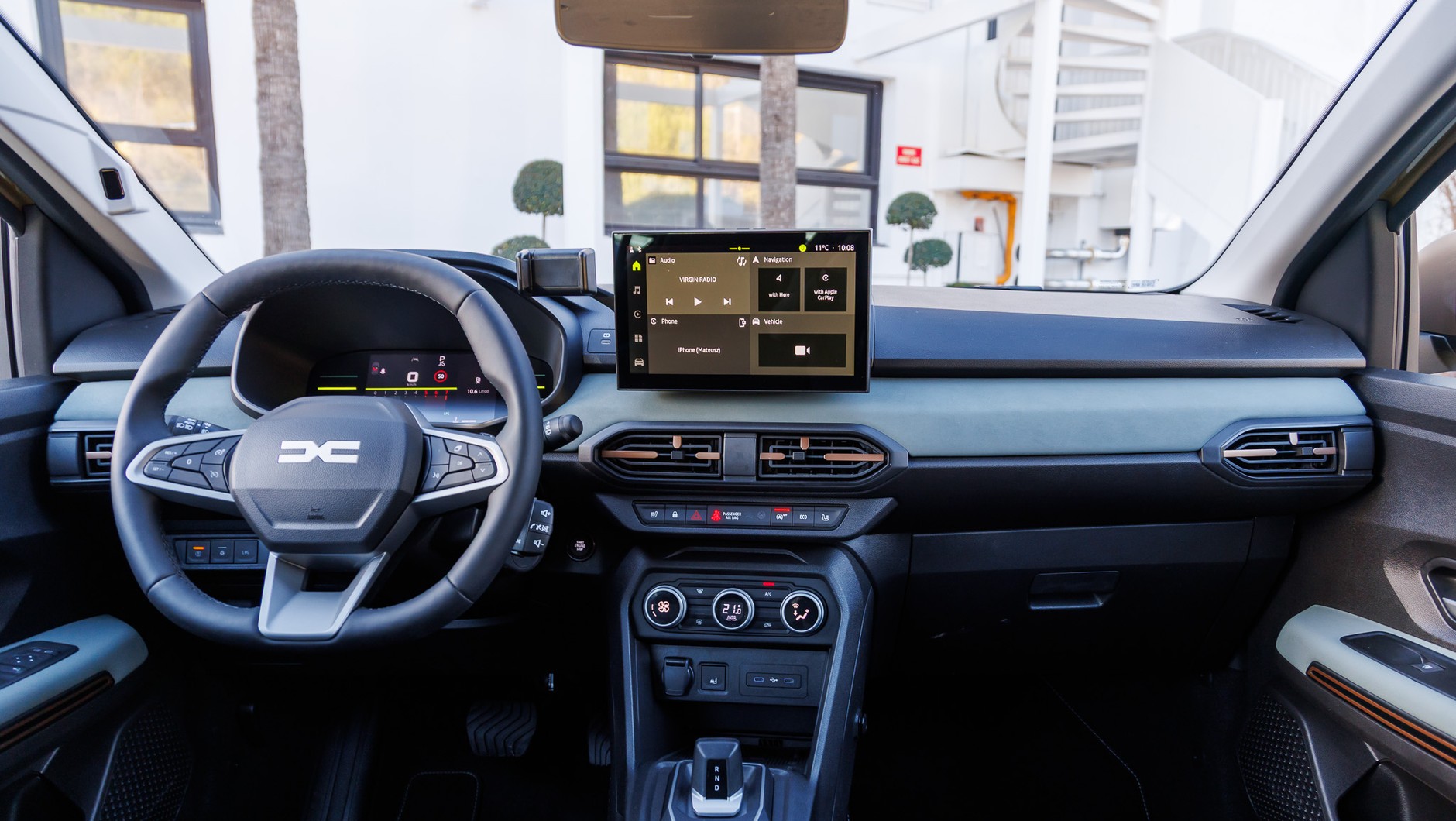 Wnętrze reklamowej wersji Dacii Sandero