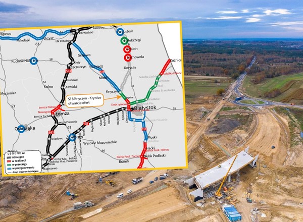 Ośmiu wykonawców chce wybudować odcinek S16 na Podlasiu. Kiedy ruszy inwestycja?