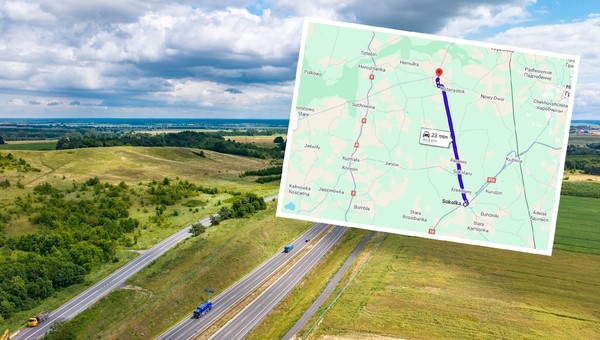 DW 673 to najdłuższa prosta w Polsce (Screen: Google Maps)