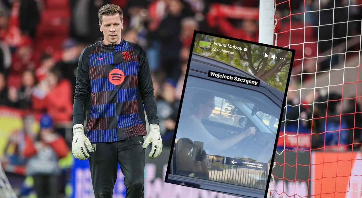 Wojciech Szczęsny w chińskim SUV-ie na ulicach Barcelony. Auto ma polskie tablice