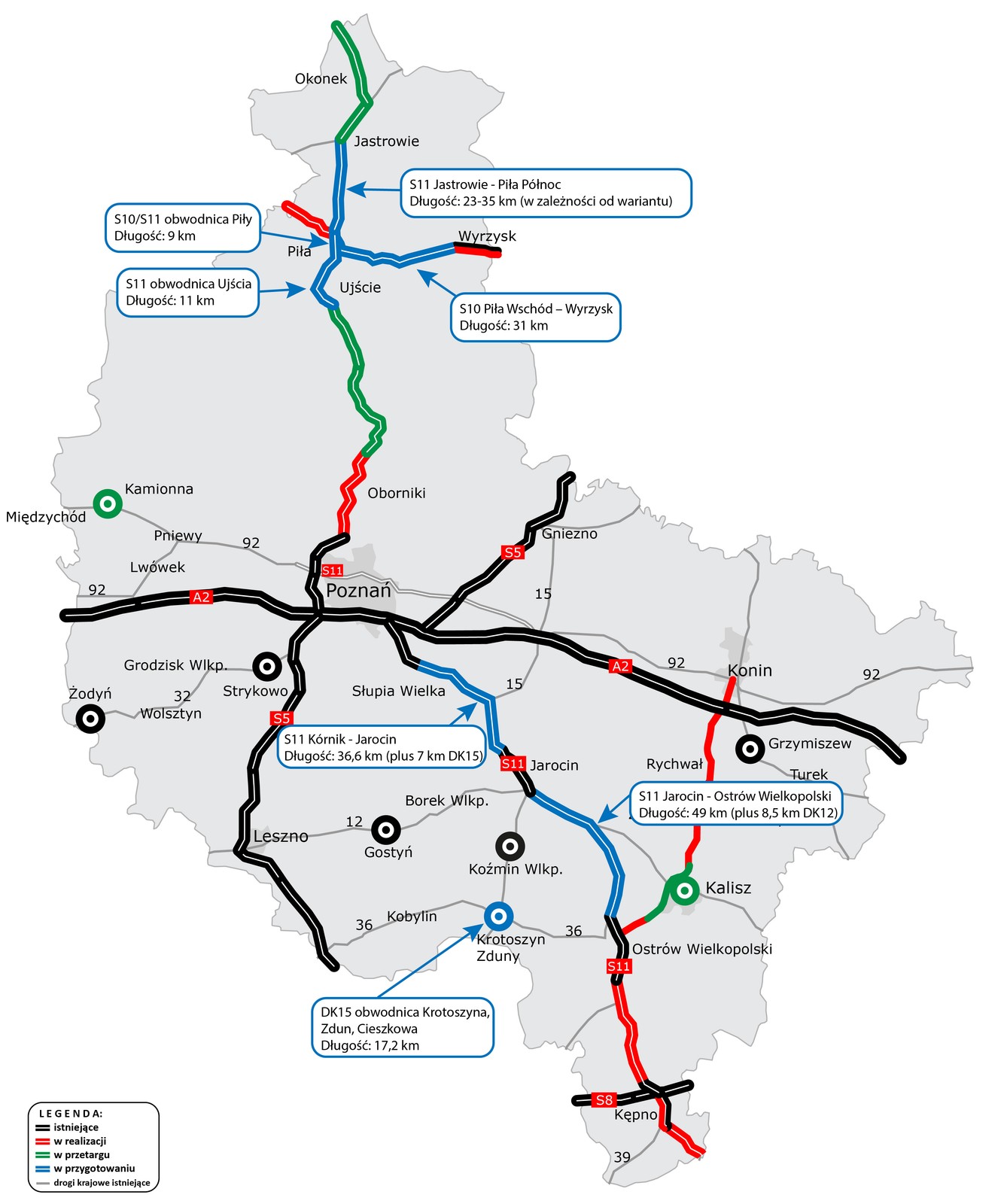 Które nowe drogi w Wielkopolsce są w przygotowaniu?