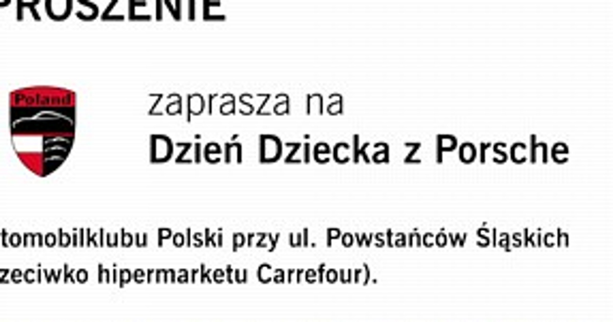 Dzień dziecka z Porsche Club Poland