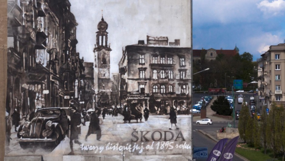 Mural Skody w Poznaniu