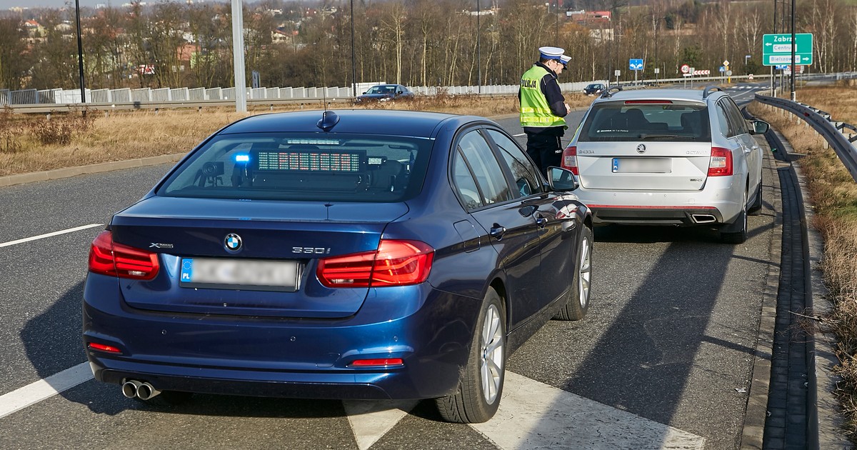 Jeden z radiowozów grupy SPEED podczas interwencji