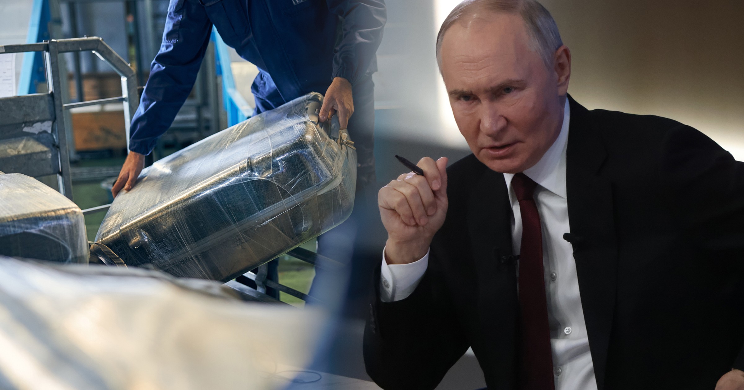 Rosyjska gospodarka ma duże problemy (po prawej stronie Władimir Putin podczas konferencji prasowej w Moskwie, 19 grudnia 2024 r.)