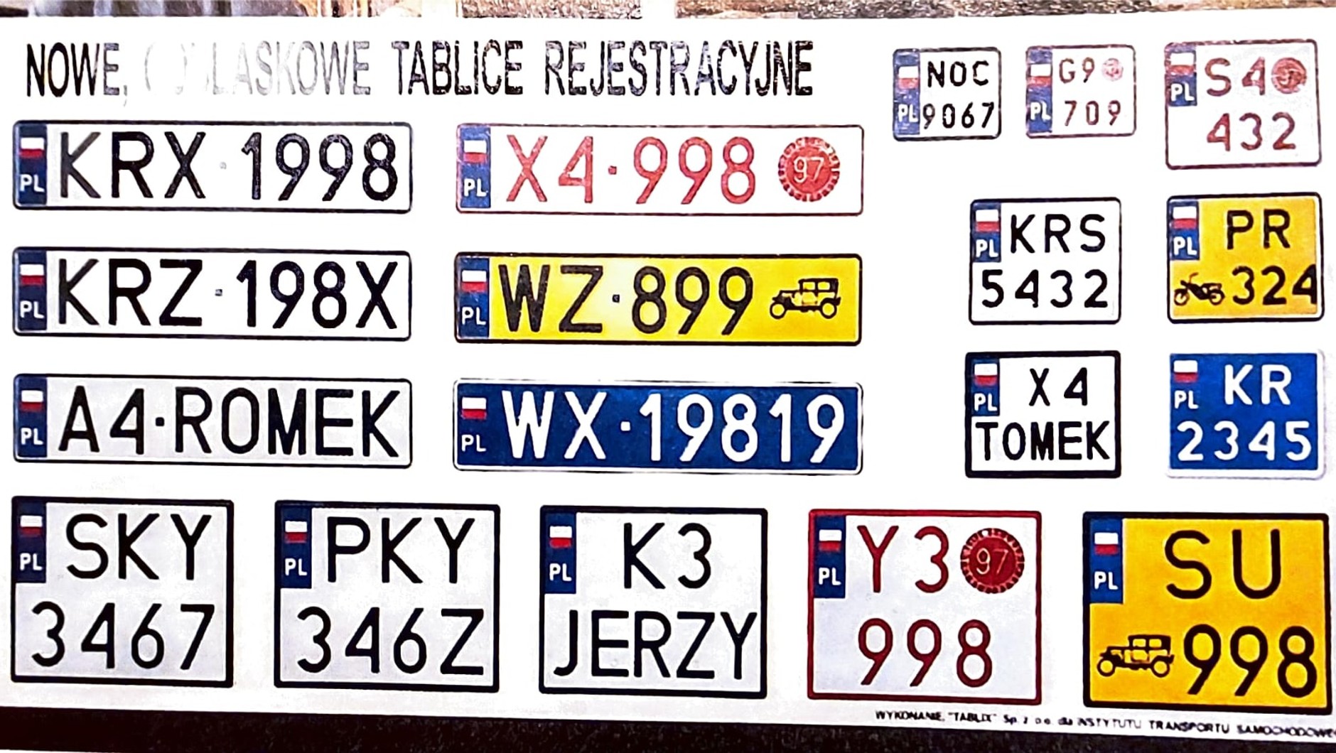 Nowe tablice rejestracyjne