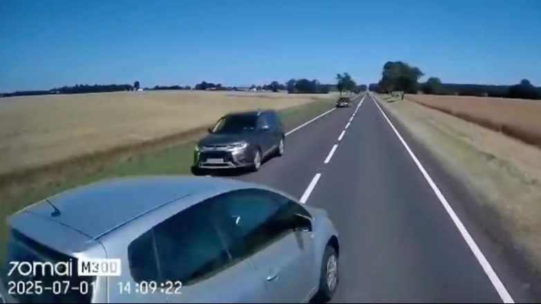 Niebezpieczny manewr wyprzedzania