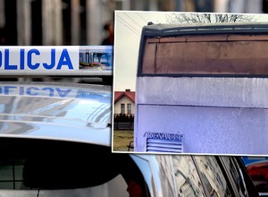 Woził wrakiem dzieci do szkoły. Zamiast tylnej szyby miał… karton