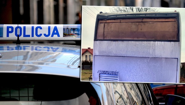 Woził wrakiem dzieci do szkoły. Zamiast tylnej szyby miał… karton