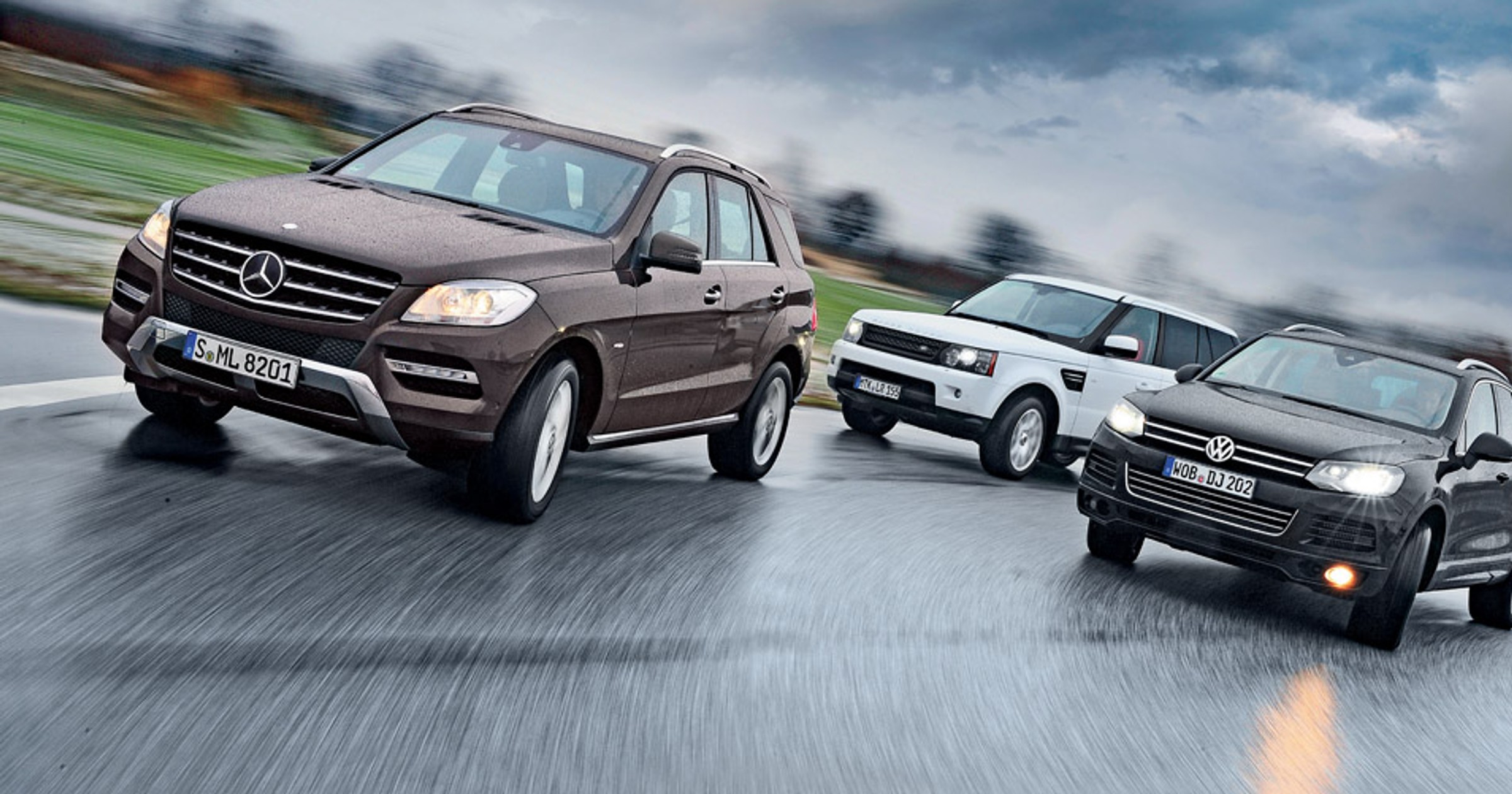 Mercedes ML kontra Range Rover Sport i Volkswagen Touareg: komfortowi podróżnicy