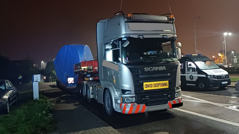 Zestaw zatrzymany do kontroli przez ITD