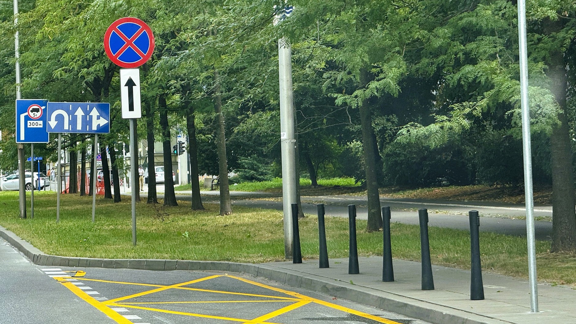 Stanowisko do kontroli pojazdów po wjeździe do SCT w Warszawie